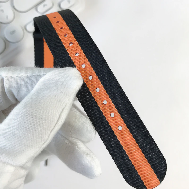 Ремешок спортивный из нейлоновой ткани для наручных часов цветной Радужный