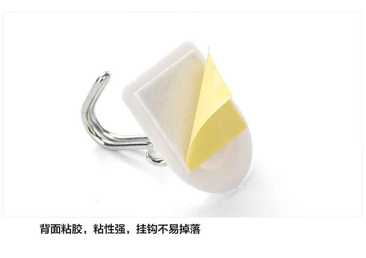 6 шт. крепкий клейкий Бескаркасный крючок для подвешивания кухонной сумки