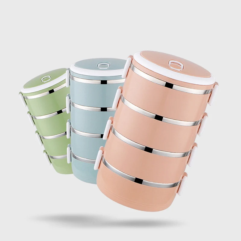 Ланч бокс GURET 2/3/4 уровней для детей портативные большие контейнеры из бэнто