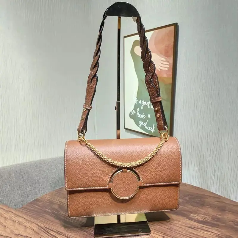 

New high-quality design organ bag lychee grain leather cowhide large-capacity handbag lady shoulder bag