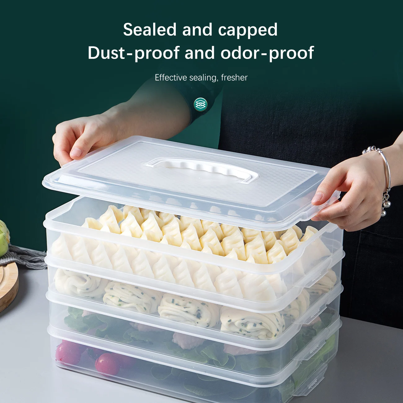 

Контейнер для хранения пельменей, яркий прозрачный контейнер для хранения свежести пельменей, Wonton, быстрая замораживание