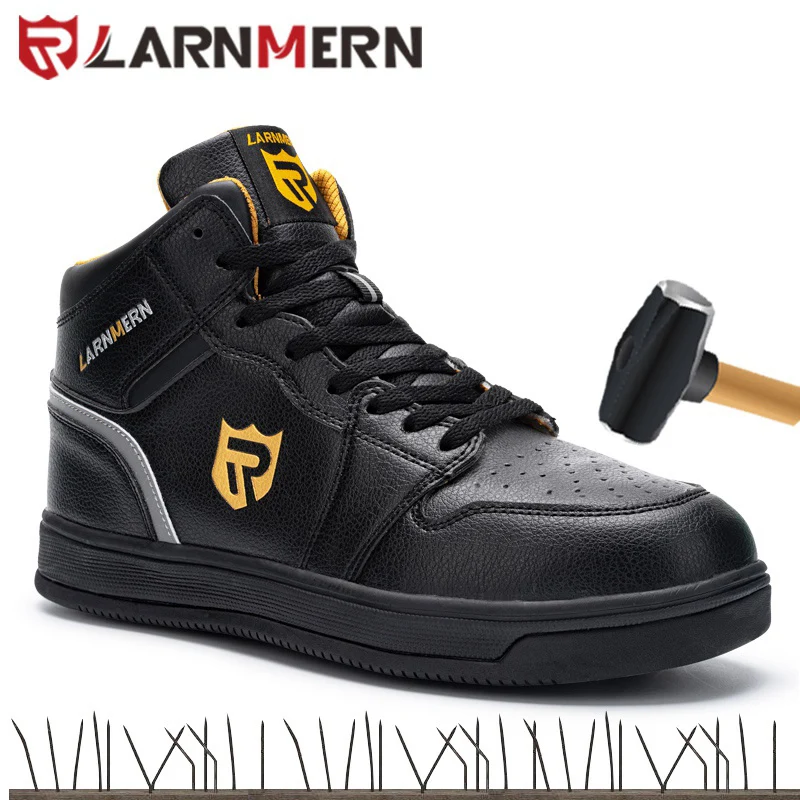 Мужские защитные рабочие ботинки Larnmern со стальным носком для мужчин дышащие