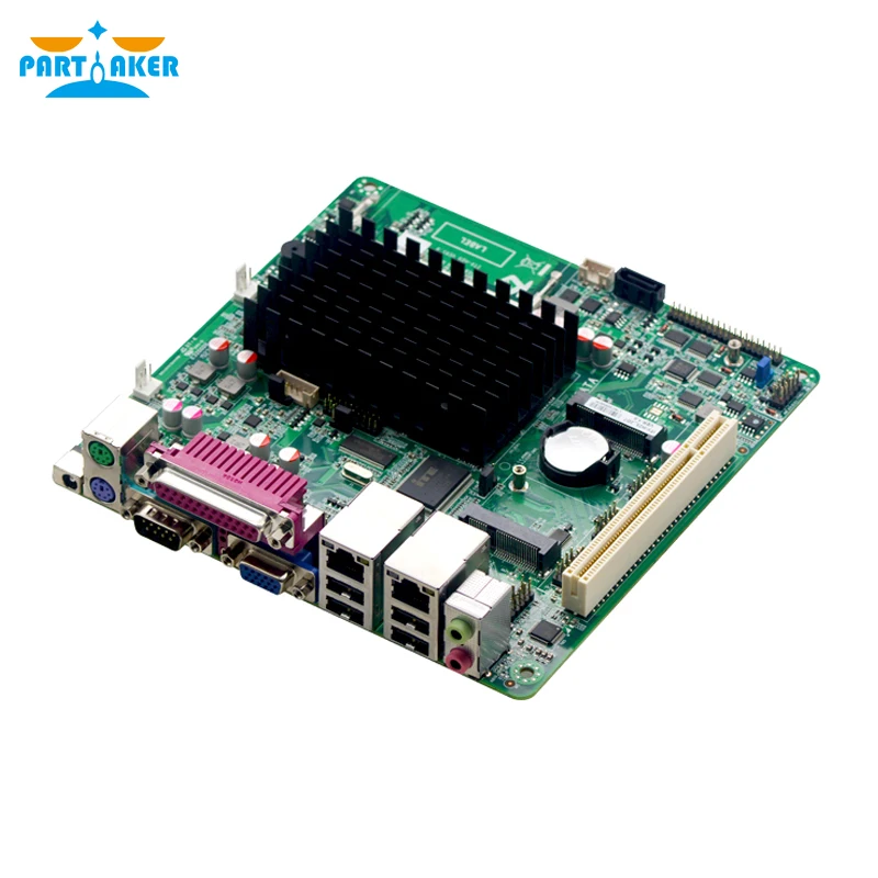 Mini Itx материнская плата Intel D2700 2 13 ГГц двухъядерный процессор 6 * COM ATM промышленные