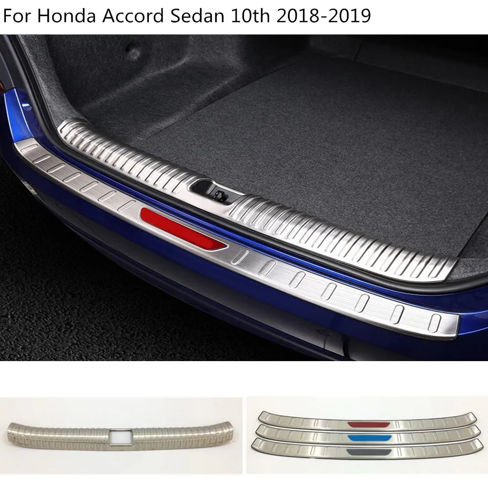 

Car Inner Inside Rear Bumper External Outside Trim Scuff Sill Trunk Plate Pedal For Honda Accord Sedan 10th 2018 2019 2020