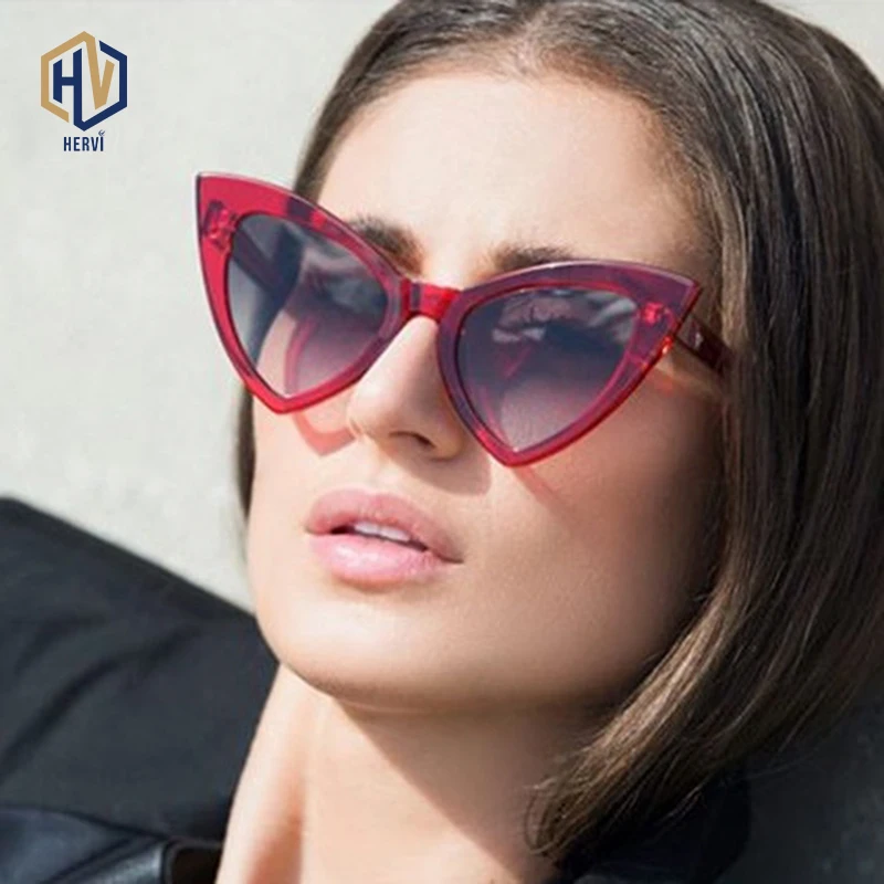 Солнцезащитные очки кошачий глаз женские винтажные пикантные маленькие в стиле