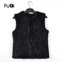 pudi women real rabbit fur vest jacket coat vr030