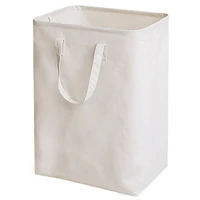 contracted style japan style canvas folding laundry basket dirty clothes waterproof bucket