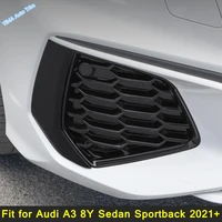 lapetus accessories fit for audi a3 8y sedan sportback 2021 front fog lights lamp cover frame trim abs exterior decoration