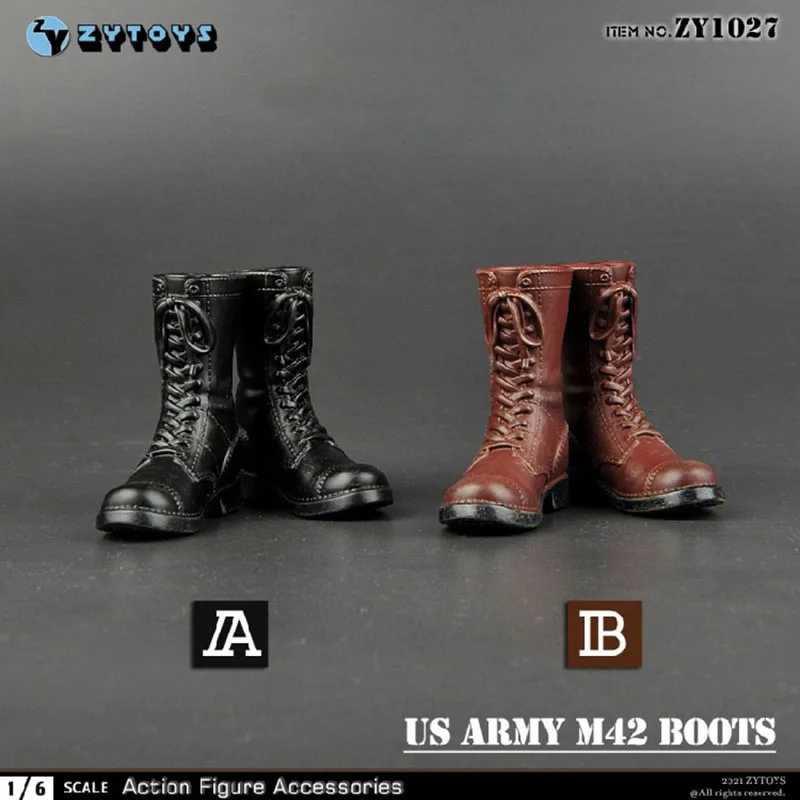 

ZYTOYS ZY1027 1/6 весы армии США M42 сапоги в стиле «милитари» с двумя Цвета подходит 12 "Мужской фигурку средства ухода за кожей