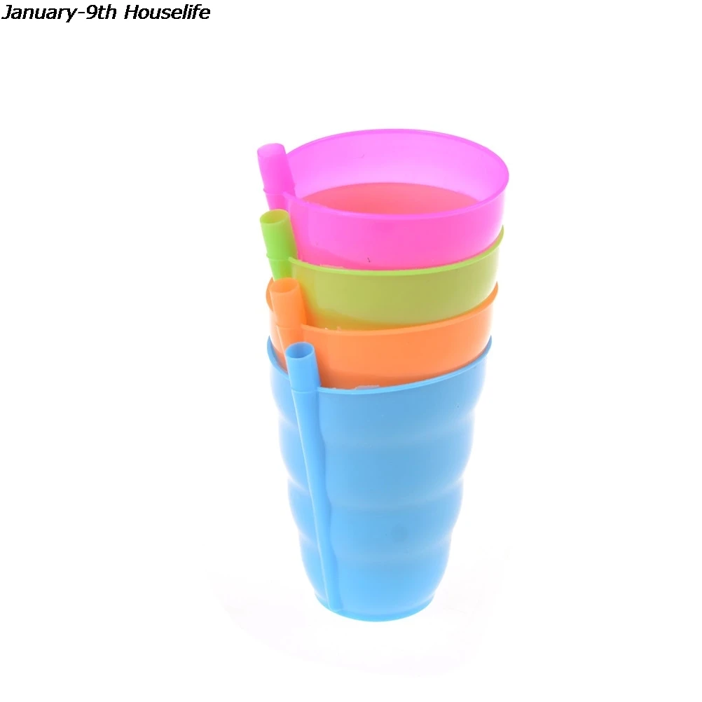 4 шт./лот детская чашка для младенцев с встроенной соломенной кружкой домашние