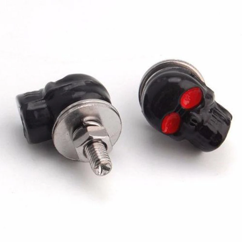 

1 Pair Skull License Plate Frame Bolts Screw Caps for Motorcycle Chopper Motorcycle Frame Bolts License Plate Frame Bolt Screws