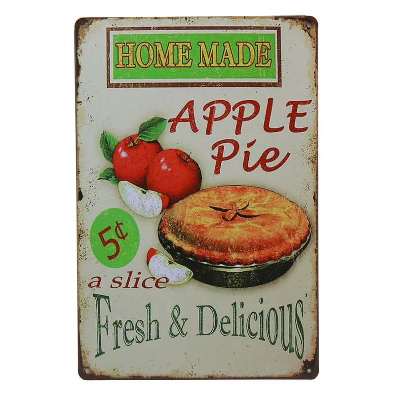 

Sweet Girls Metal Plaque Poster Retro Metal Tin Sign Apple Pie Metal Plate Bar Pub Kitchen Wall Decor Bedroom Iron Painting
