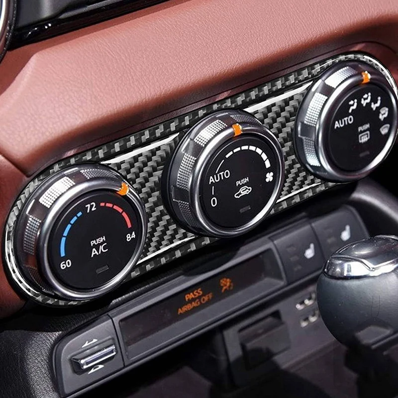 For Mazda MX-5 Miata Roadster Carbon Fiber Air Conditioning Buttons Sticker 2016+ & Center Storage Button Switch Cover | Обустройство