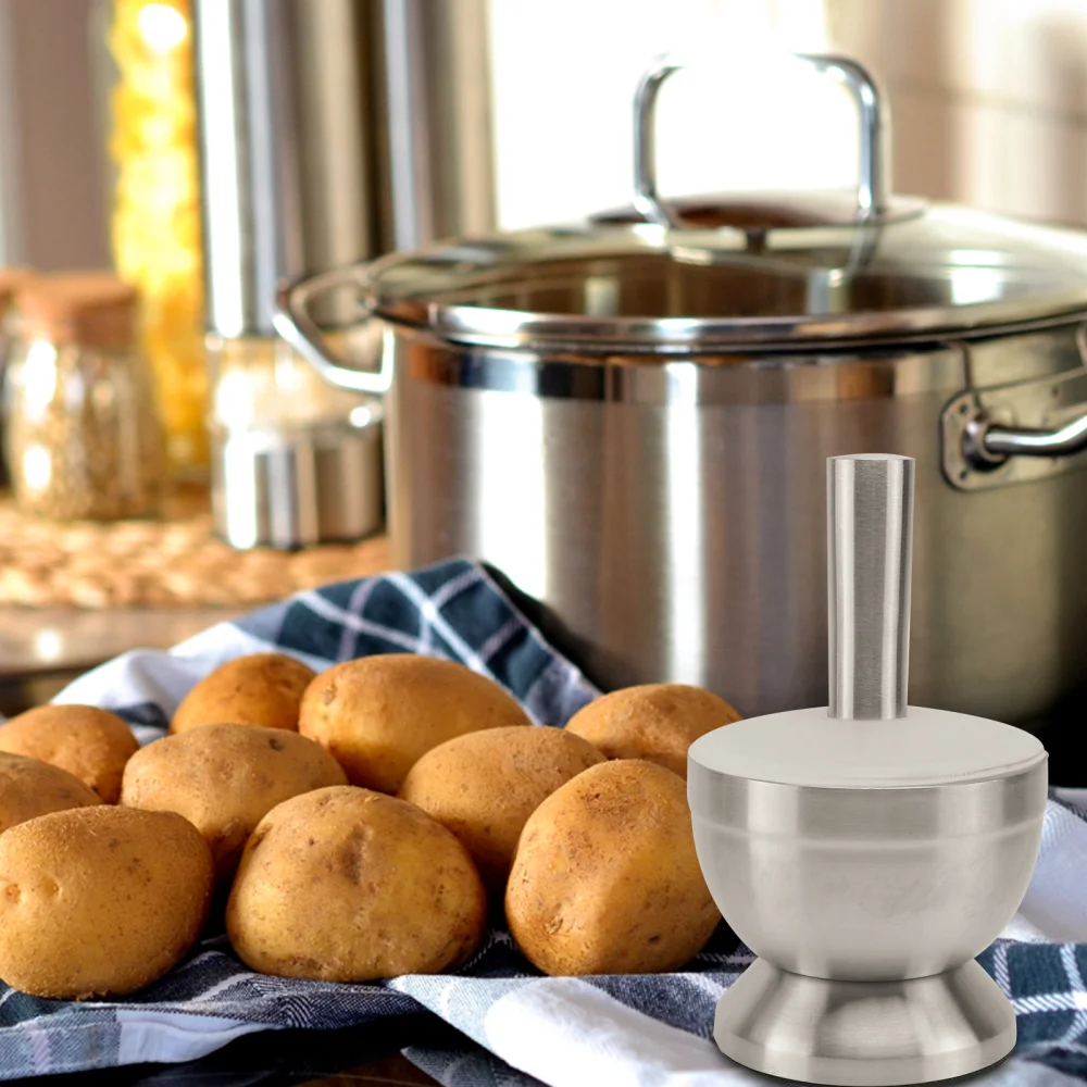 

1 Set Household Garlic Masher Stainless Steel Garlic Grinder Manual Garlic Press