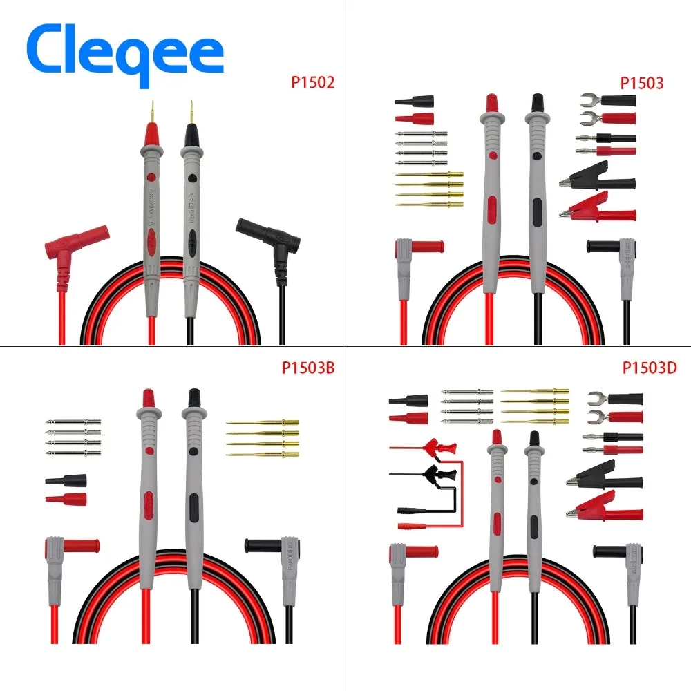 

Cleqee Multimeter probes replaceable needles test leads kits probes for digital multimeter cable feeler for multimeter wire tips
