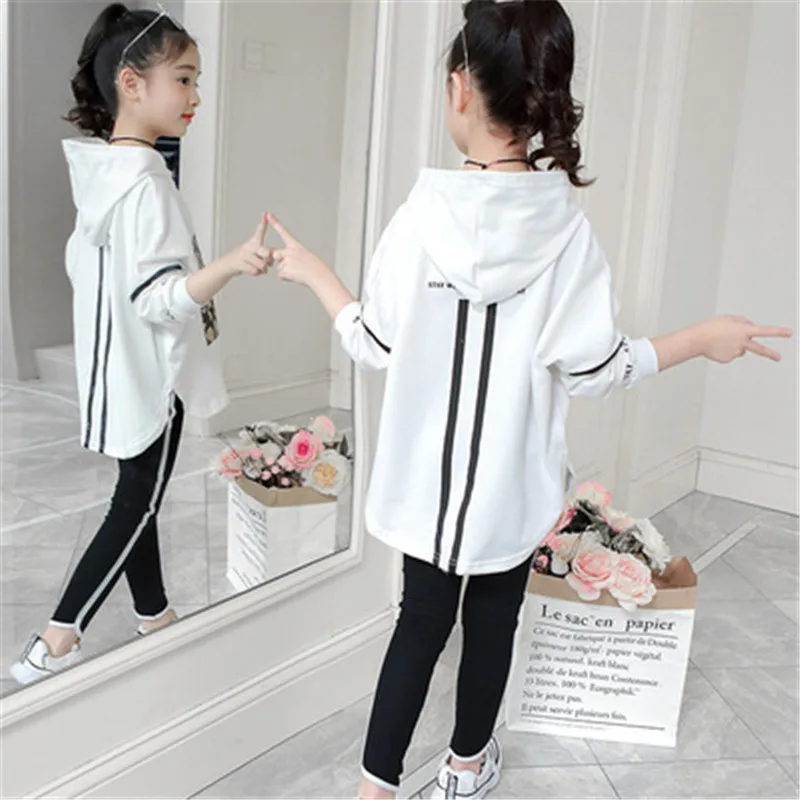 2019 Letter printing Baby Girls Clothes Sets Autumn spring Casual Cotton Children Tracksuit Long sleeve Hoodie + Pants 2Pcs Suit | Детская