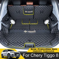 custom trunk mats for chery tiggo 8 2019 leather durable cargo liner boot carpets rear interior decoration accessories cover