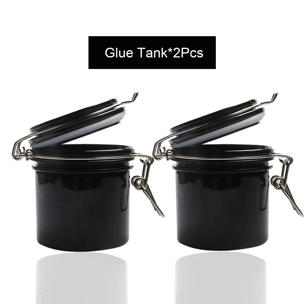 

2 Pcs Eyelash Extensio Glue Tank Individual Adhesive Stand Eye Lash Activated Sealed Storage Jar Container Makeup Tool