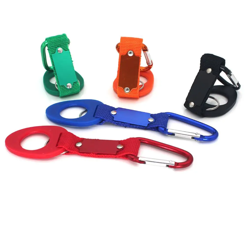 

1PC High Quality Aluminum Sports Kettle Buckle Outdoor Carabiner Water Bottle Holder Rubber Buckles Hook Camping Hiking Tool