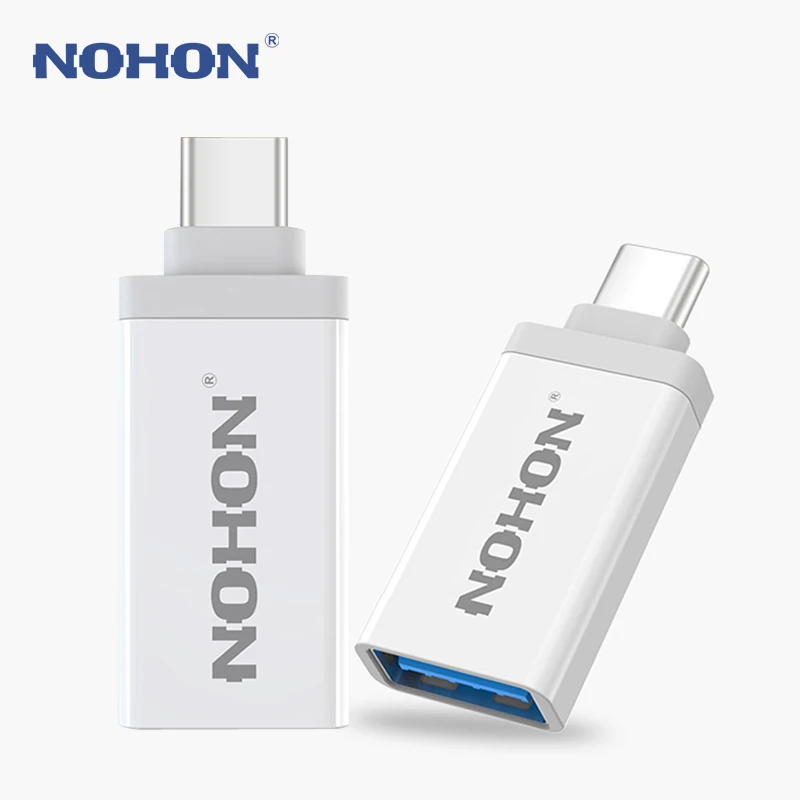 NOHON 8pin USB адаптер для Micro USB зарядное устройство для iPhone 8 7 6 6S Plus 5S 5C 5 iPad Mini Air iPod Быстрая Зарядка синхронизация данных разъем - Цвет: Type-C To OTG