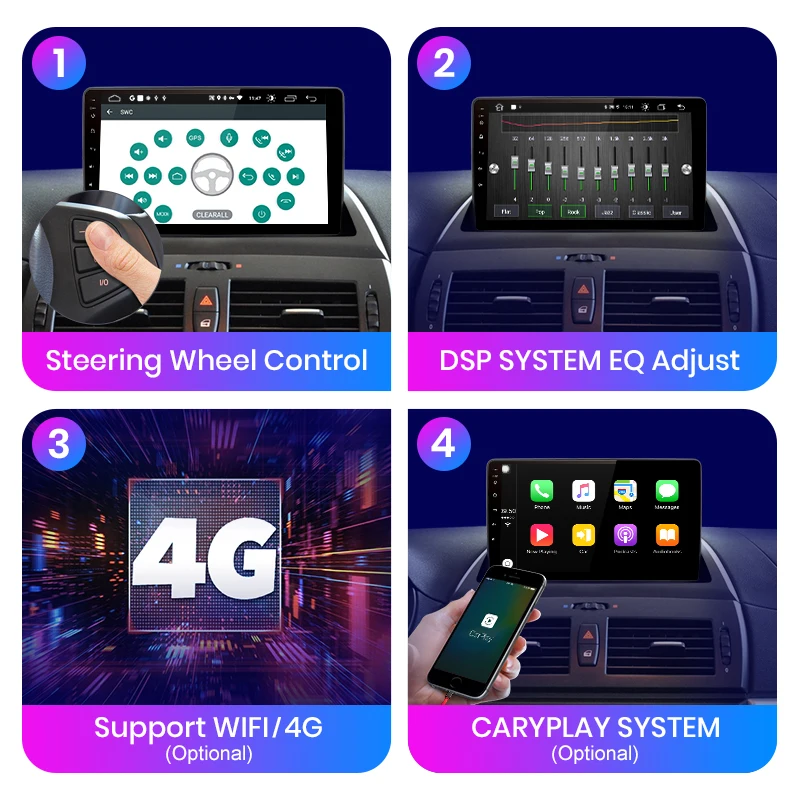 Автомагнитола AWESAFE PX9 мультимедийный видеоплеер с GPS-навигацией 2 din DVD Android для BMW X3