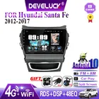 Автомобильный радиоприемник, Android 10,0, 2 din, мультимедийный плеер для Hyundai Santa Fe 3 Grand IX45 2012-2017, стерео, GPS-навигатор, RDS, DSP, 6G, 128G