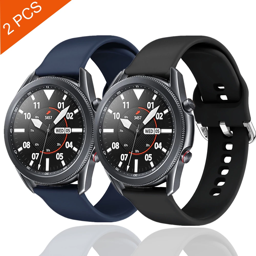 Ремешок силиконовый для galaxy watch 3 band браслет samsung 46 мм active 2 gear s3 Frontier huawei gt 2e 45 41 |