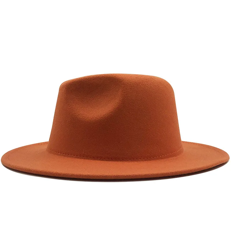 Осенне-зимние шляпы-федоры для мужчин и женщин широкие поля осенние шапки
