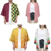 demon slayer summer casual cool streetwear haori kimono yukata kimetsu no yaiba printing unisex anime cosplay costumes coat