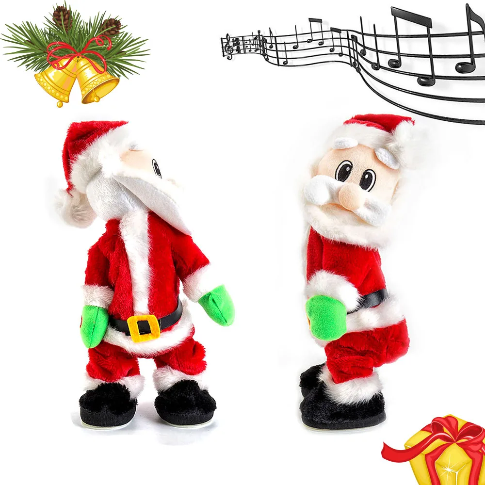 Рождественская электрическая игрушка Санта Клаус музыка танец встряхивание