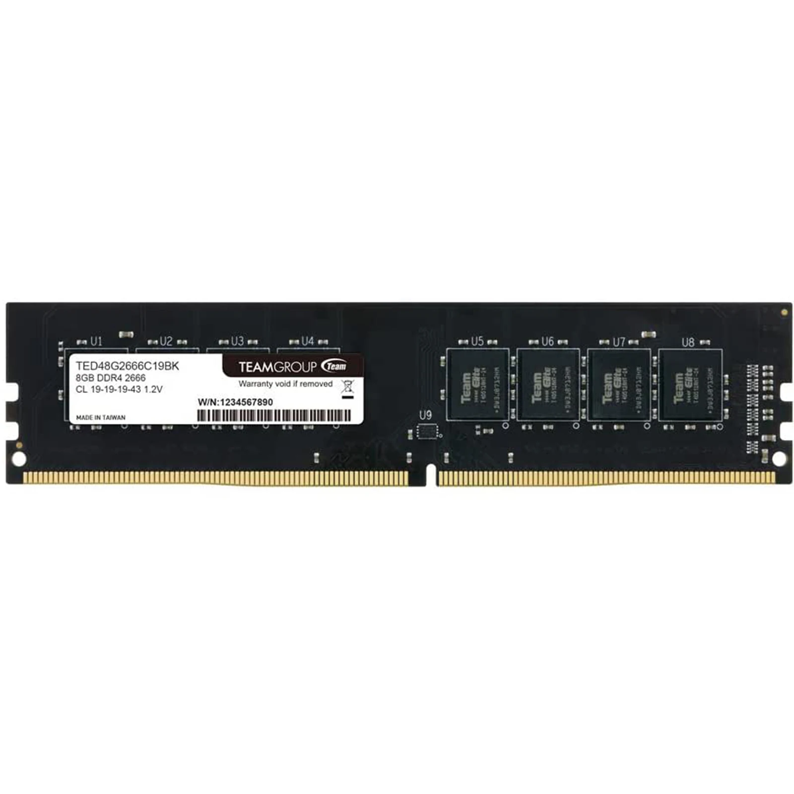 Память RAM 8GB DIMM Team Group 2666 Mhz PC4 21300 DDR4 CL19 288 Pin|Запчасти для пылесоса| |