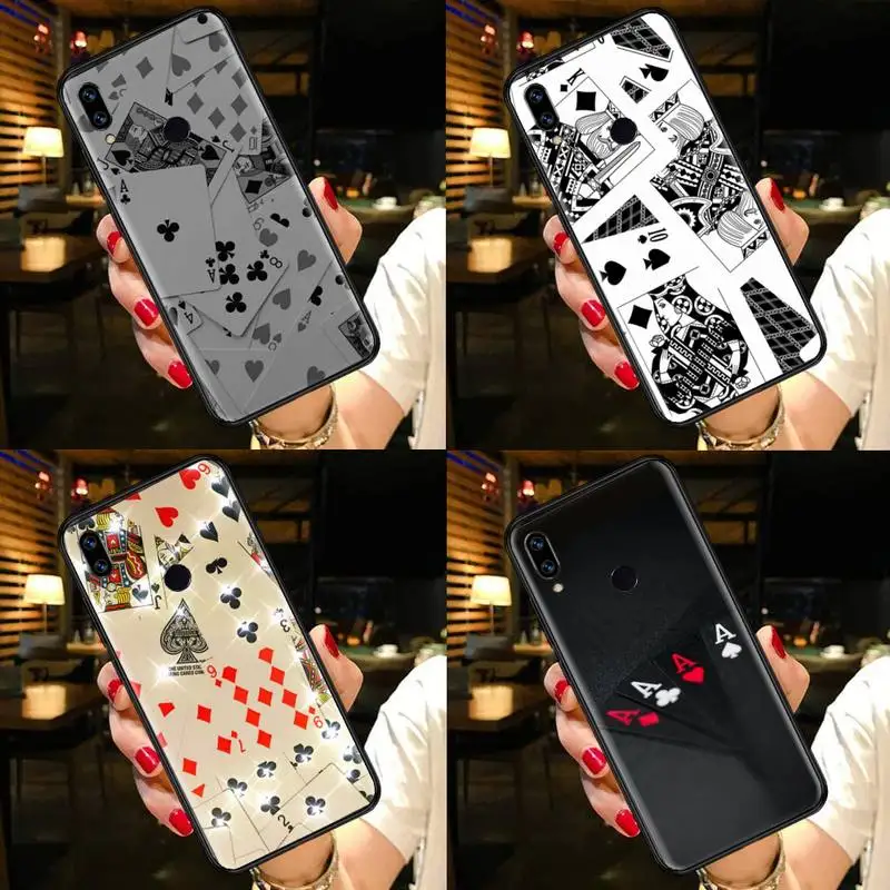 

Phone Case For Xiaomi Redmi Note 4 4x 5 6 7 8 pro S2 PLUS 6A PRO Design poker wallpaper
