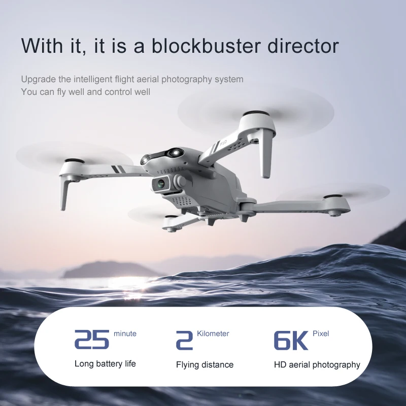 F10 RC Helicopters GPS Drone 4k Professional Aerial Photography WIFI FPV Folding  Quadcopter With Camera Intelligent Return Home enlarge