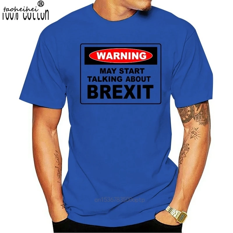 

Funny Mens Brexit Remain T-Shirt - WARNING TALK ABOUT BREXIT - Fathers Day