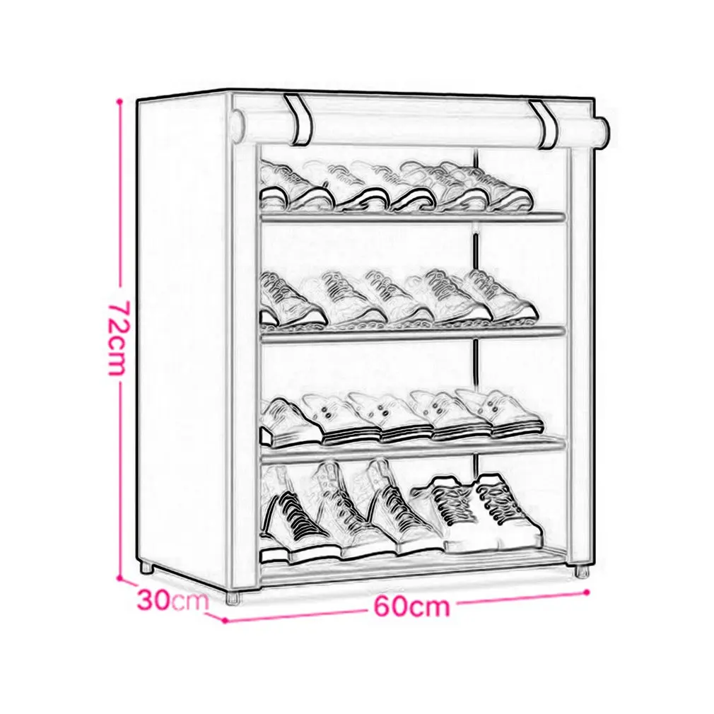 

multiple styles Dustproof Home Shoe Rack Size Non-Woven Multiple Layers Shoes Shelf Stand Holder Door Shoe Rack shoe organizer