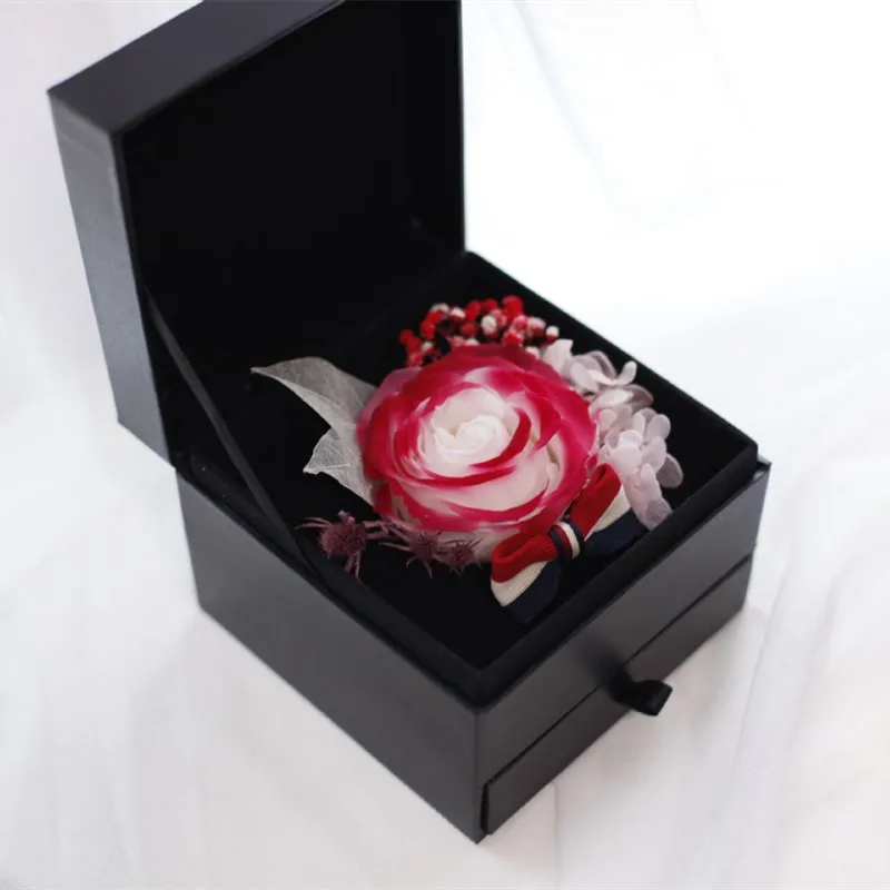 

Handmade Real Preserved Eternal Gradient Rose Artifiial Flower Wedding Birthday Christmas Valentine Gift For Women Natural Plant