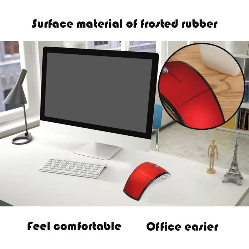 2 4G складная беспроводная компьютерная мышь эргономика удобная мыши для ноутбука