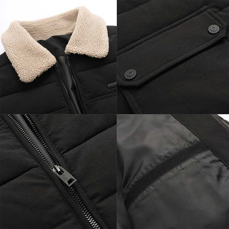 Men Casual Warm Jacket Parkas Coat Autumn Outwear Jacket Men Parkas Mens Fashion Casual Jacket Pockets Zipper Overcoats
