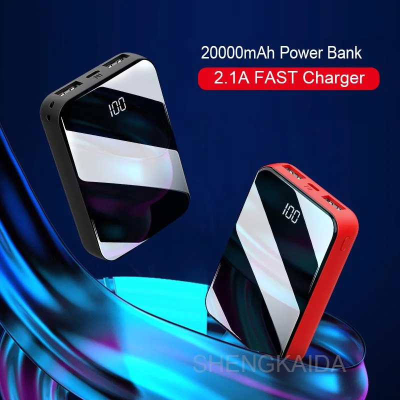 Mi ni power Bank 20000 мАч для iPhone X Xiaomi mi power bank Pover Bank зарядное устройство с двумя портами Usb внешний аккумулятор Poverbank портативный