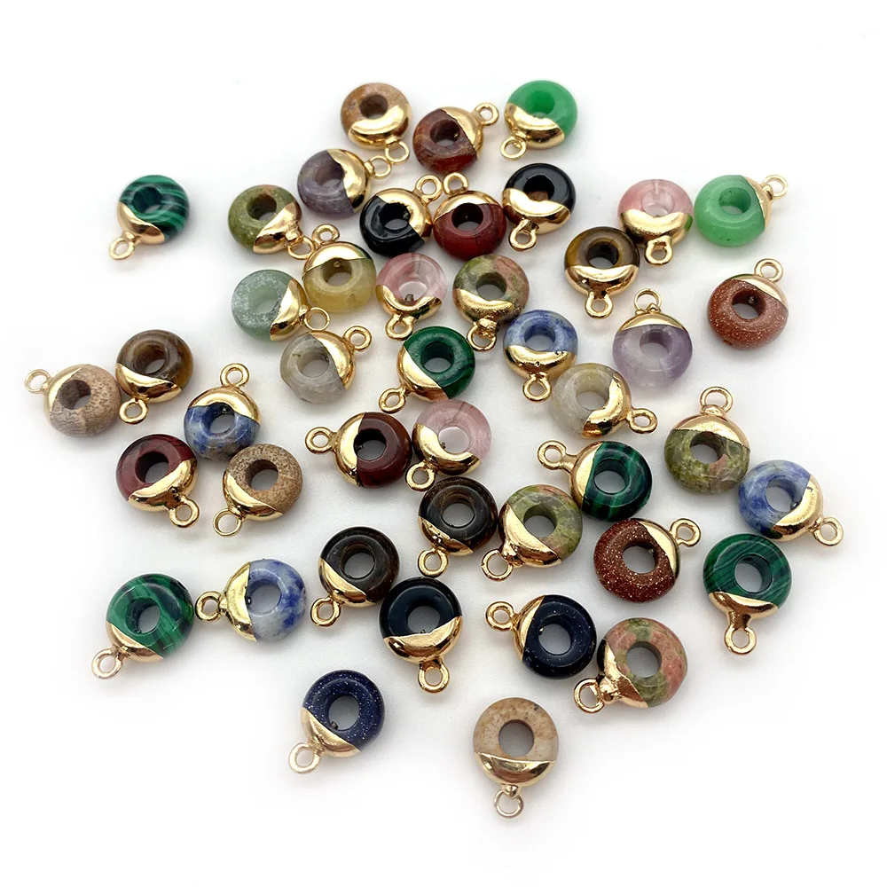 

1pcs/bag Natural Stone Amazon Small Pendant 10x14mm Red Stone Flower Green Stone Ring Pendant DIY Necklace Earring Accessories