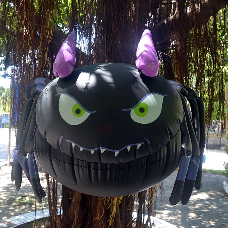 Хэллоуин надувной анимационный черный паук украшения для дома двора сада на