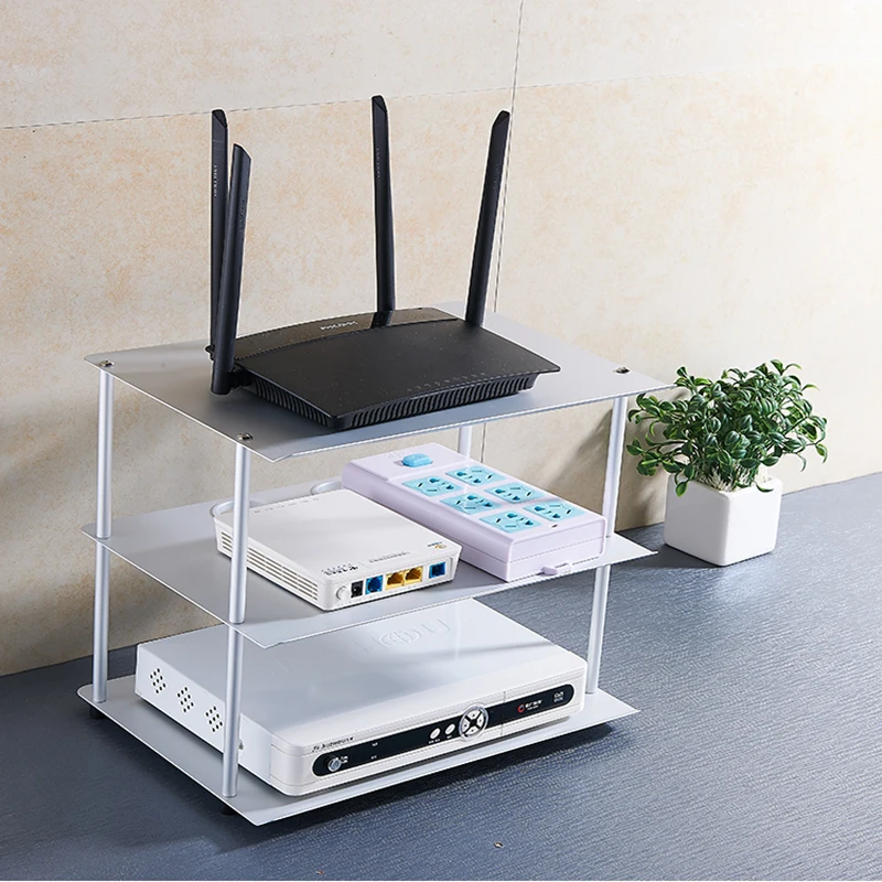 

Wholesale Wifi Router Storage Boxes Shelf Bracket TV Set Top Storage Box Computer Socket Outlet Boxes Support Rack Shelf Bracket
