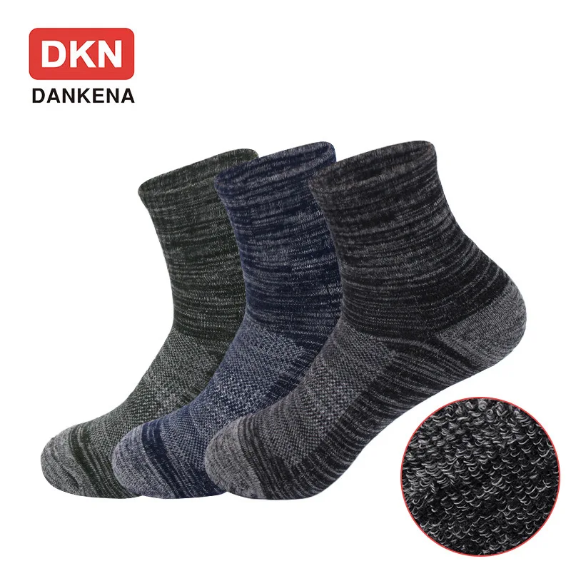 DKN мужские носки средней длины хлопковые спортивные с цветными блоками