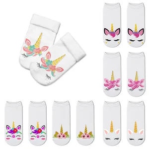 Милые женские носки до щиколотки в стиле Харадзюку С 3D-принтом