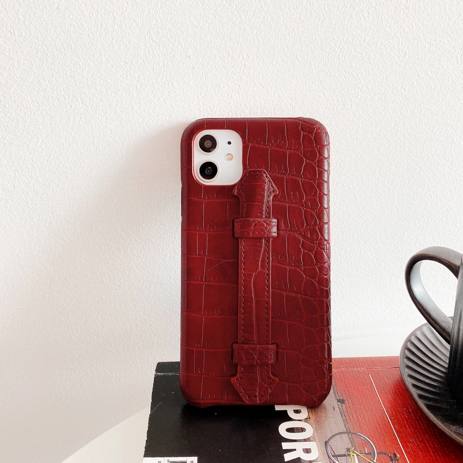 style 5 Жесткая задняя крышка с крокодиловым змеиным узором для iPhone 11 Pro Xs Max X Роскошный чехол из искусственной кожи с подставкой Чехол для телефона для iPhone 6 6s 7 8Plus Xr - Цвет: style 5
