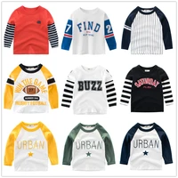 2022 spring autumn kids boys t shirts clothes 100 cotton letter cotton long sleeve tops baby girls kids tees undershirt clothes