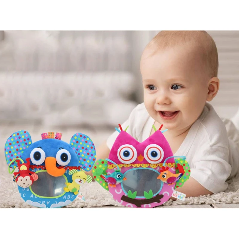 T5EC barriga tiempo espejo de piso de beb&eacute; tres-Espejo dimensional BB sonajero no-t&oacute;xicos arrastr&aacute;ndose juguete para beb&eacute;s ni&ntilde;os peque&ntilde;os ni&ntilde;os-1