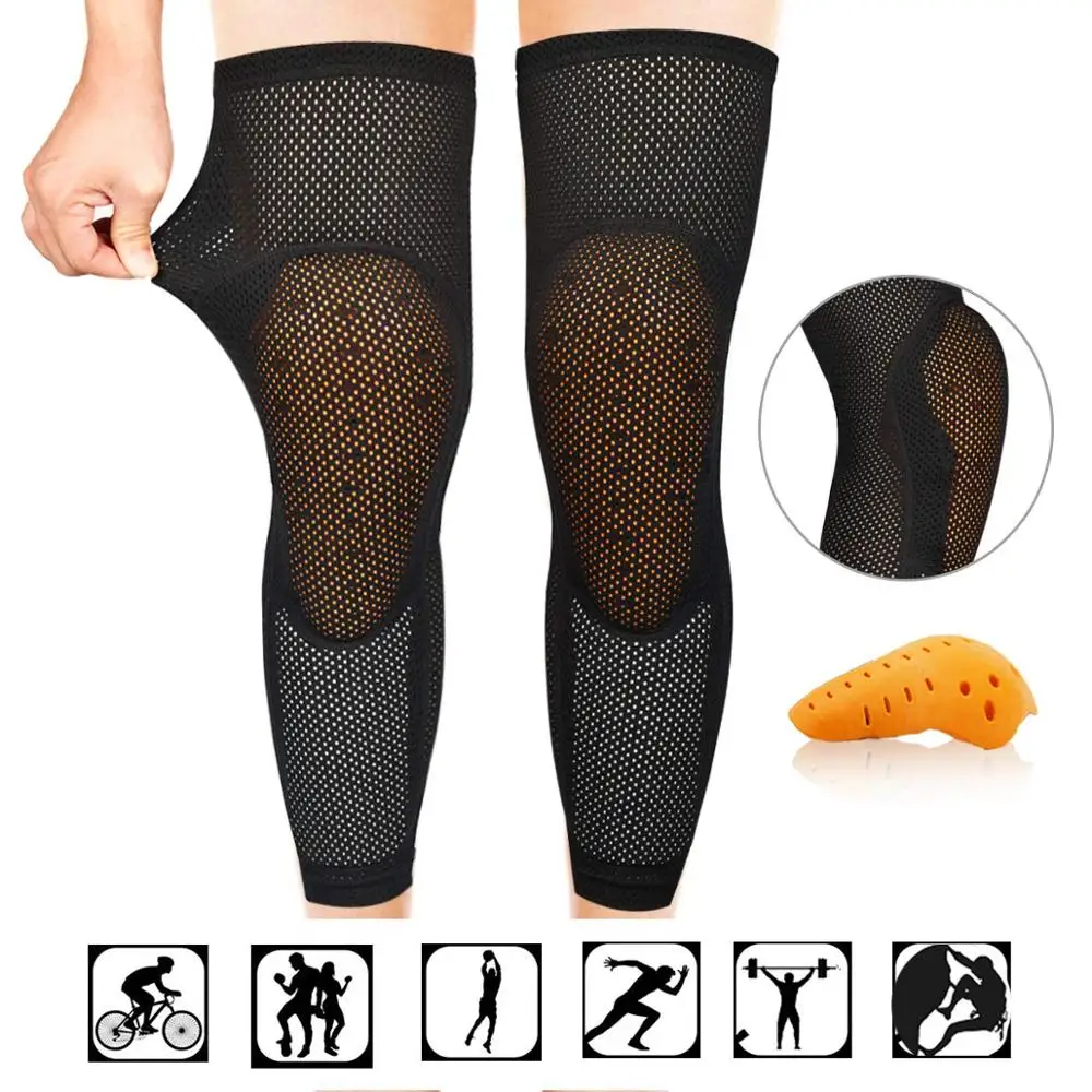 Benken 1 пара компрессионных наколенников с поддерживающим рукавом и эластичным
