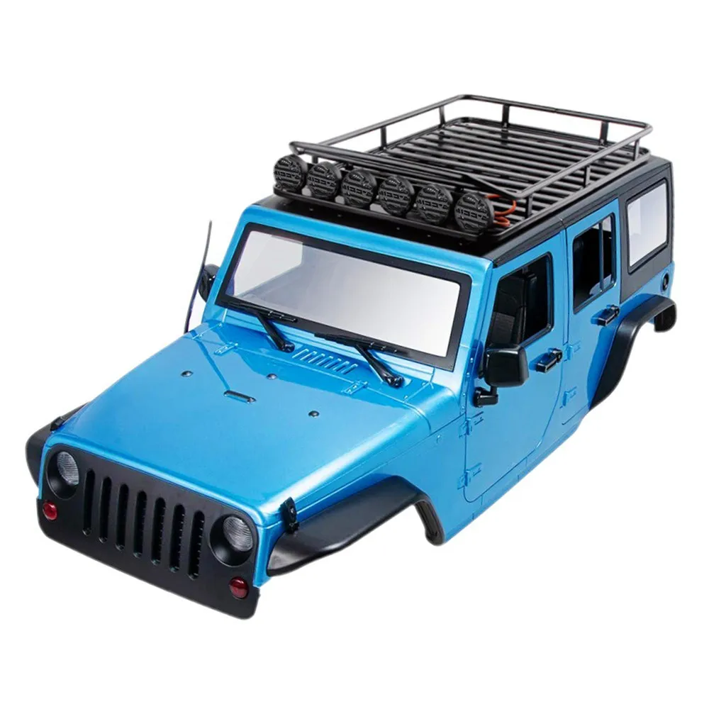 

Roof Rack Luggage Carrier with LED Light for 1/10 TRX4 Defender D90 Axial SCX10III RC Car Accessories