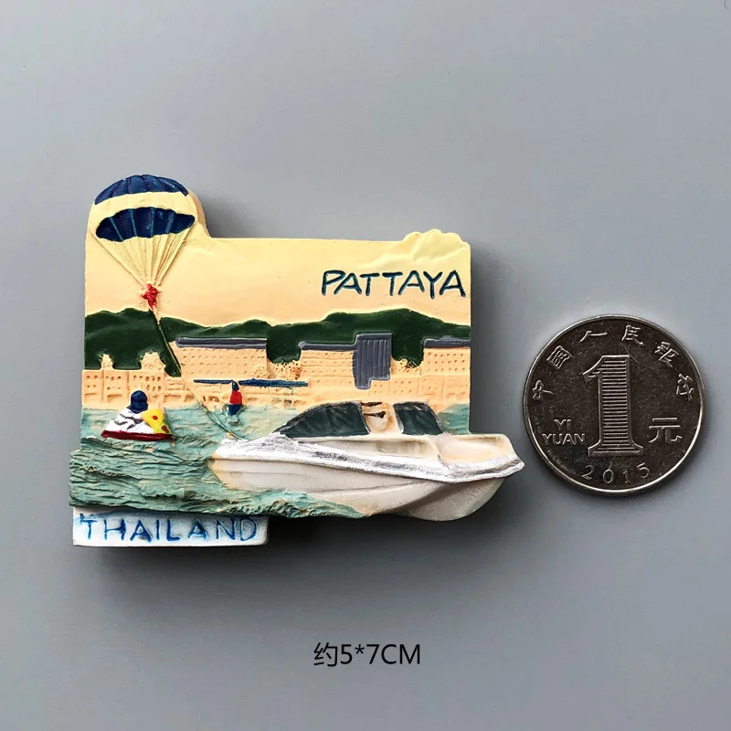 Pattaya Магниты страны на холодильник Франция Флорида Фламинго исландский винтажный магнит на холодильник наклейка мир путешествия сувенир магнитный - Цвет: Pattaya
